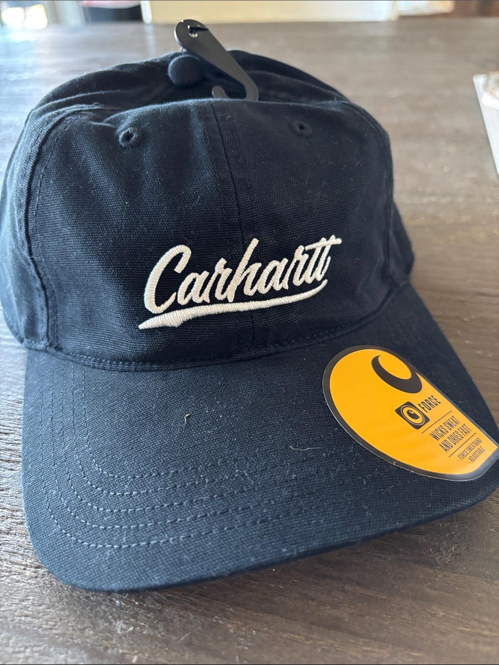 Carhartt Black Cap with White Script Logo